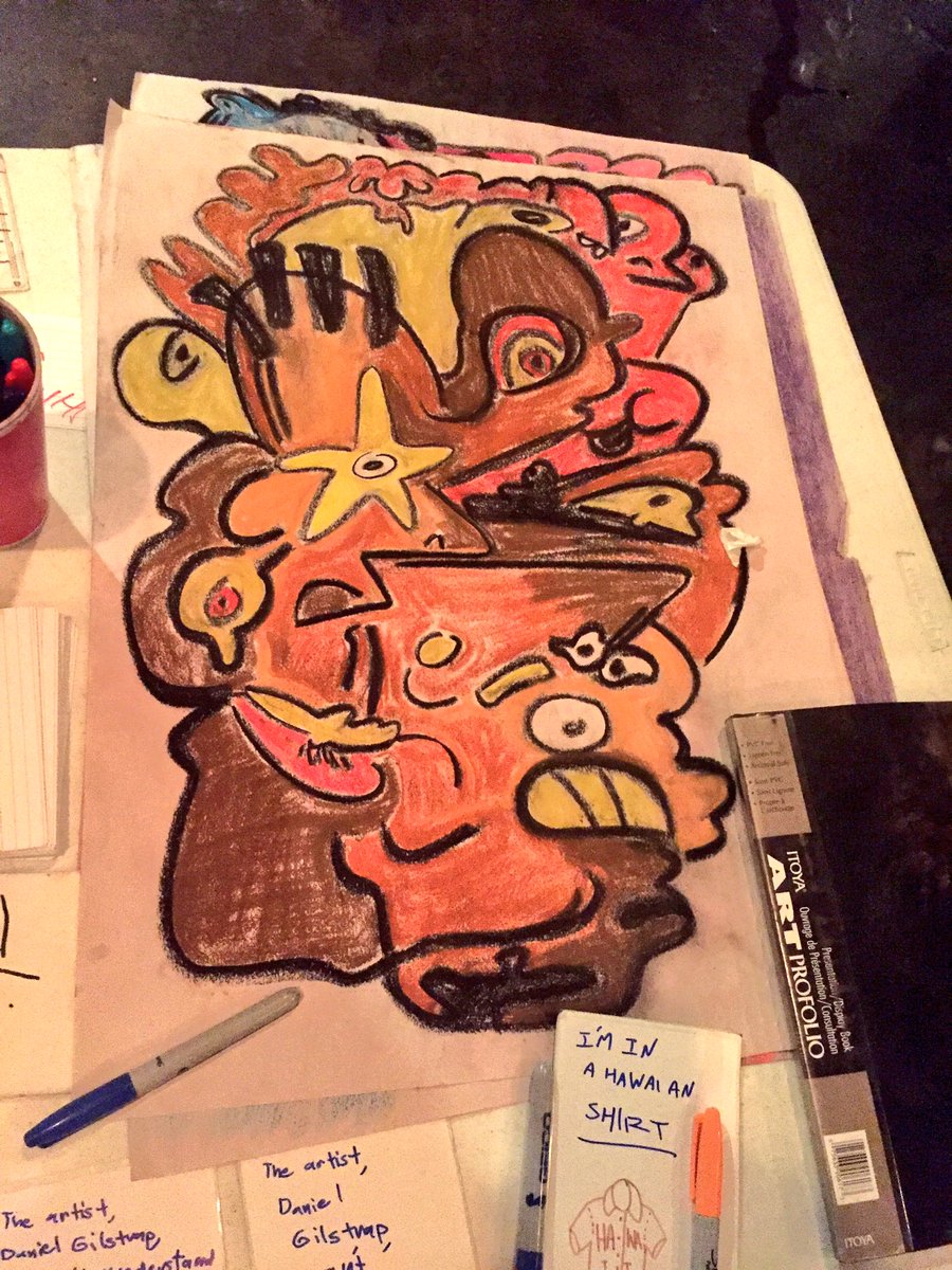 THXJRT's tweet photo. My boi @myownsundays wit da trippy art at #SkipMonday https://t.co/D8nAoBxR5i