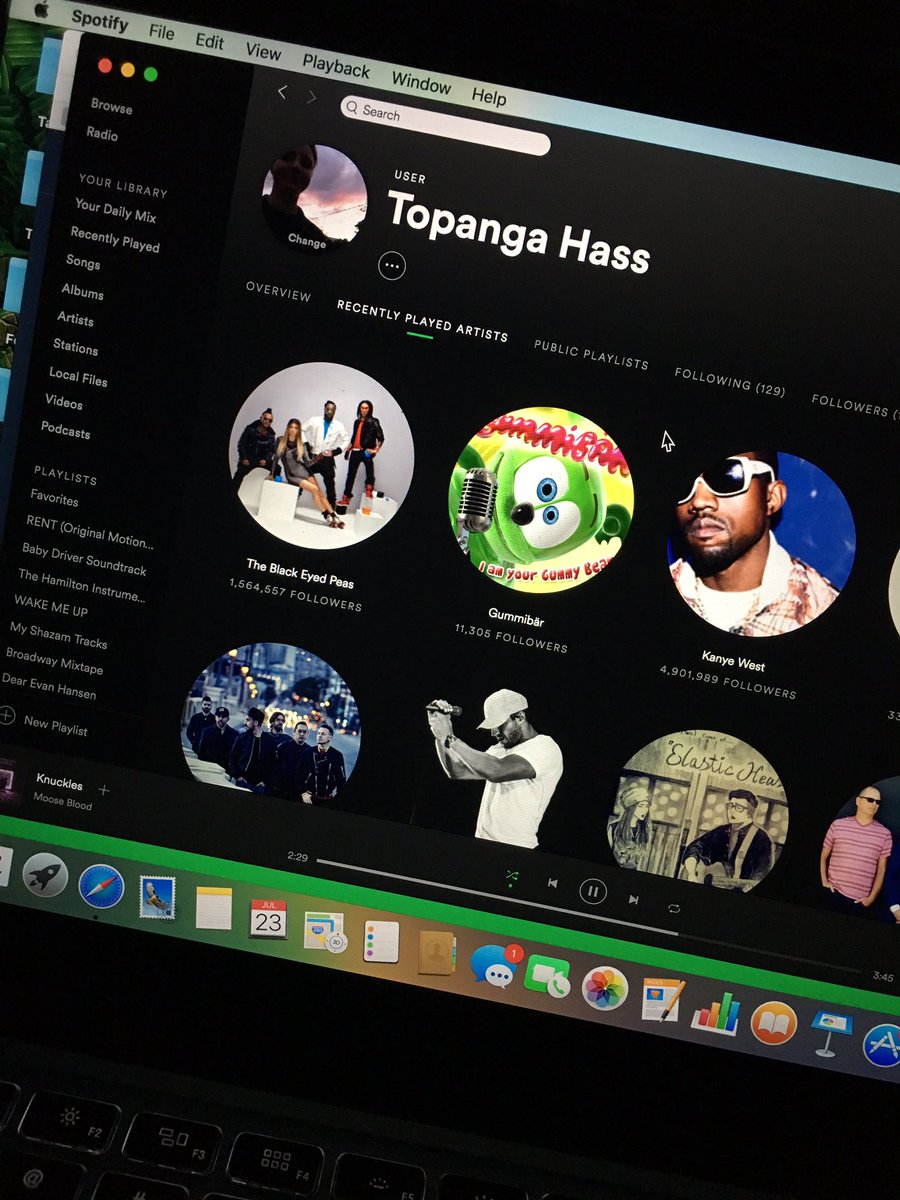 schmidtsfeet's tweet photo. When Dwain uses your Spotify in the car and adds weird artists to your recently played artists https://t.co/9R7lFceKRh