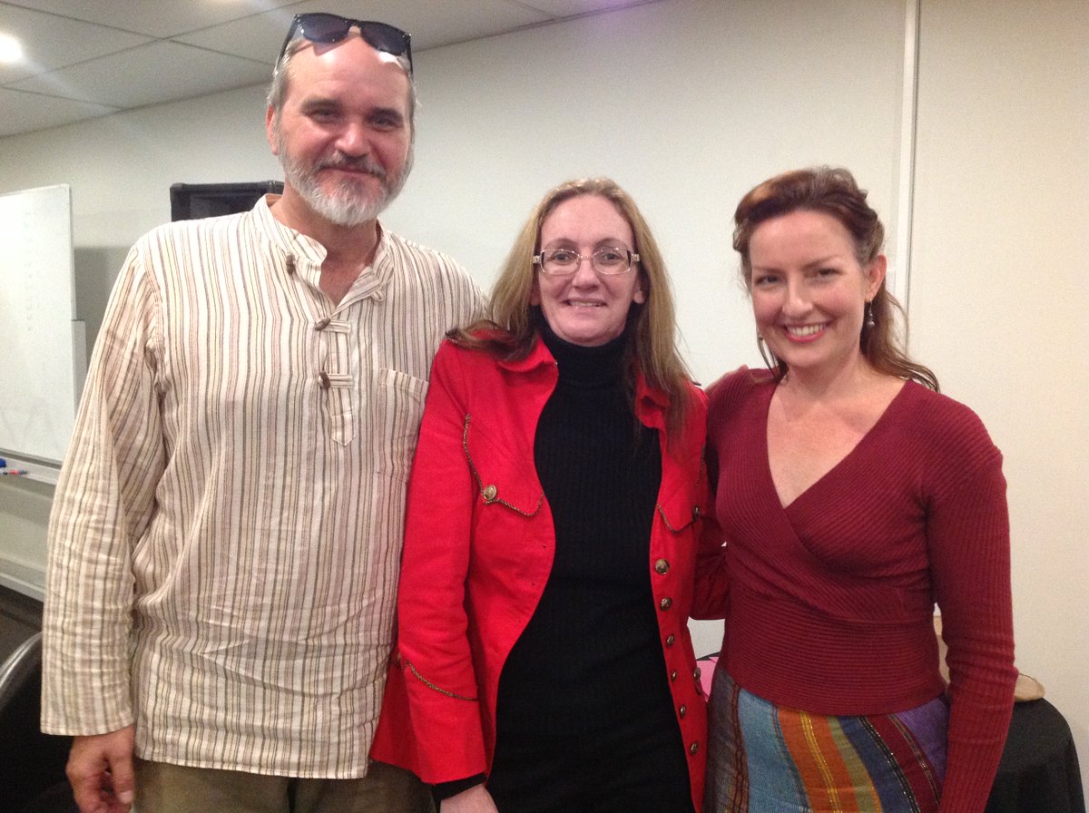 KathMedia's tweet photo. Was greatcatching up with 2 amazing aussie actors on the weekend. #Undead #actorsworkshop #emmarandall #mungomckay https://t.co/rPVi61oyQ4