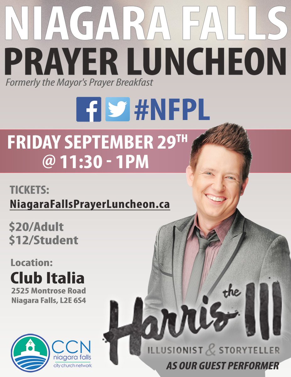 NFPrays's tweet photo. Join us on Friday Sept.29 @ 11:30AM for a luncheon to see @HarrisIII LIVE! For details and tickets: https://t.co/p0vuMUUGQB #NFPL https://t.co/nzCwoWRwsU