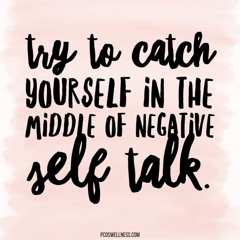 askdrgretchen's tweet photo. When you catch yourself in negative self-talk, let it go and be kind to yourself.  #selftalk #selflove #behappynow #pcoswellness https://t.co/wPwEBQL4xH