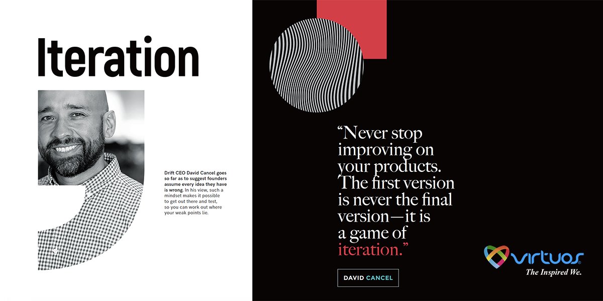 virtuos's tweet image. #Iteration—the constant tinkering and fine-tuning to build a good spark of a concept into something truly great. #360Connect