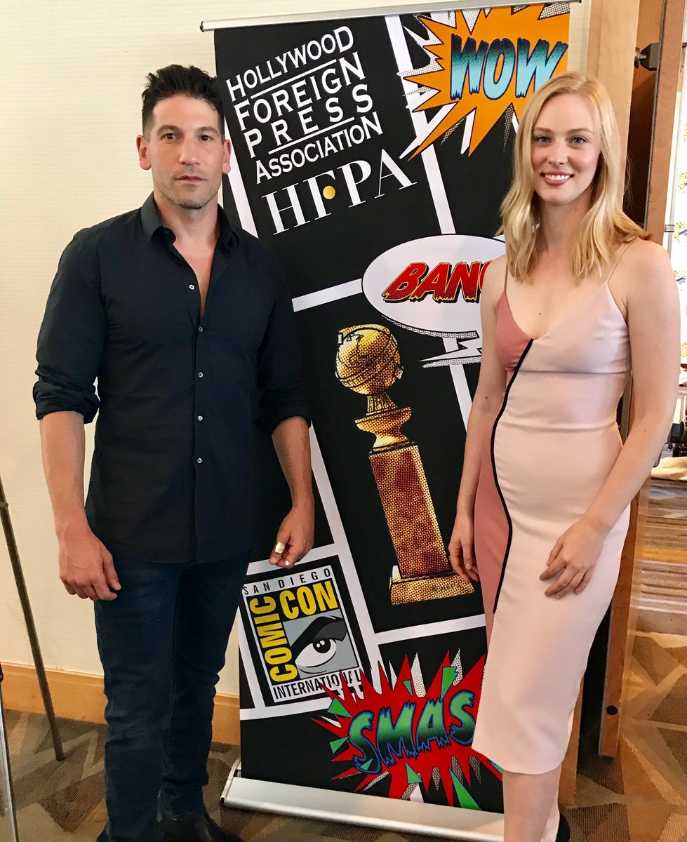 goldenglobes's tweet photo. Hero Moment- San Diego Comic-Con 2017: Jon Bernthal and Deborah Ann Woll, Fighting for Justice. https://t.co/pTA2cDlXon #SDCC #SDCC2017 https://t.co/xE0Cp7uQTl
