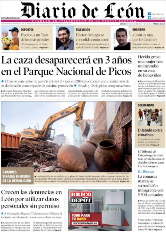 esRadio_CyL's tweet photo. 🗞️Las #portadas de los diarios de @edigrup en #CastillayLeón. No te pierdas @DiarioCyLMundo, @diariodeleon, @diariodesoria y @correodeburgos https://t.co/QCFnxz2k2S