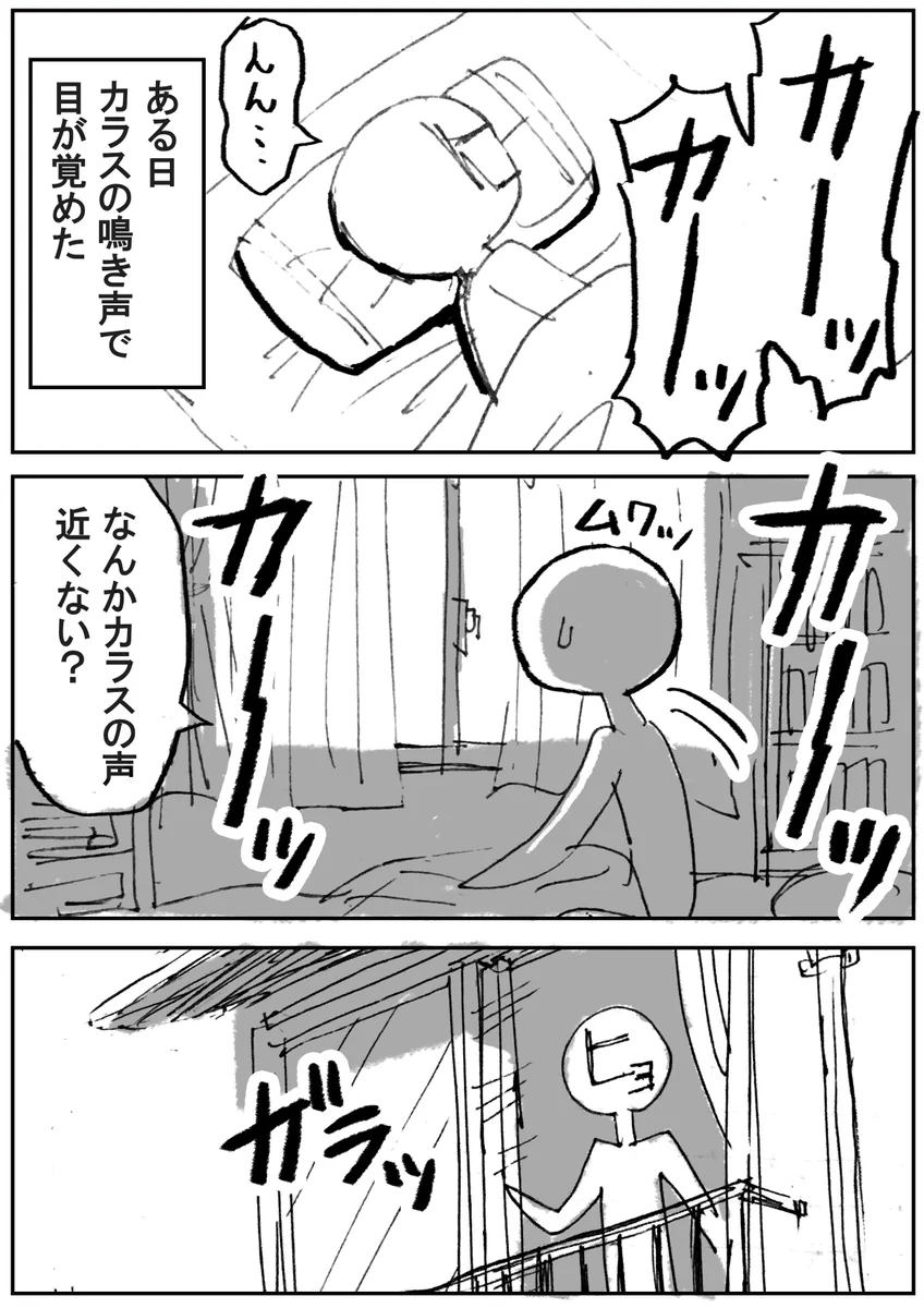 こんな恐怖体験した人いる？家の柵にカラスが挟まってるし、上空は殺気立ったカラスの大群が集まってる話ww