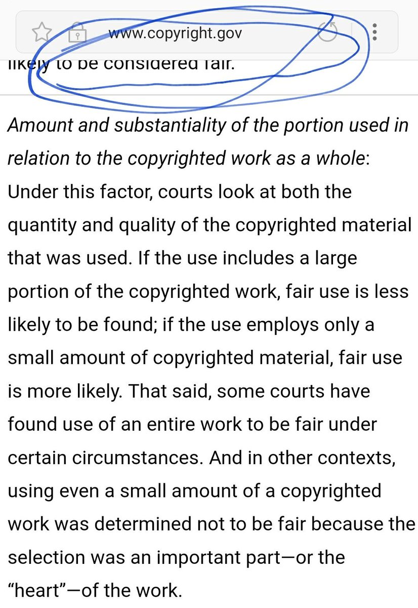 help_artists's tweet photo. @ScatterOrion @Theranthrope Then explain this to me and how literally reposting the entire artwork is protected under fair use law and, therefore, legal. https://t.co/MpgIdx7aJ7