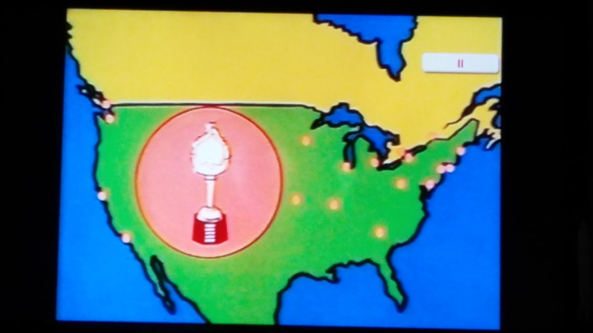 gzbhow's tweet photo. Peter Puck explaining the Hart trophy and how the hockey writers in each NHL city vote on the winner.
Note the dot over Seattle... https://t.co/zYjh4bQvDk