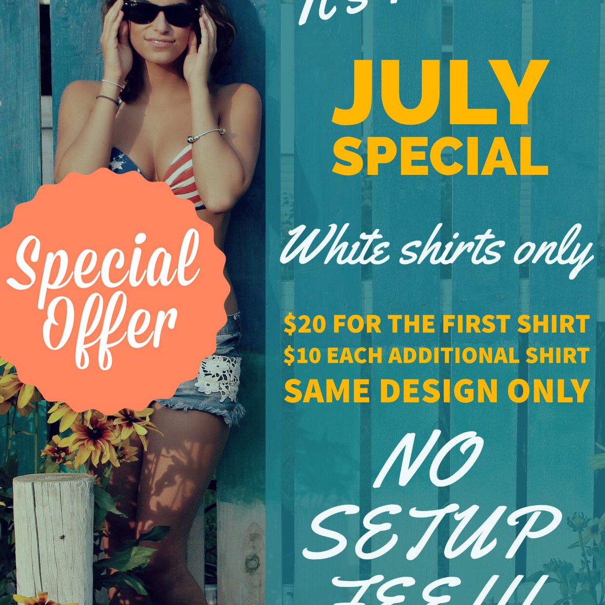 TxIrishRedhead's tweet photo. Custom printing for T-shirts!! NO minimum! 😊 Get them for business, get them for fun or get them for both!! 😂https://t.co/0SK2tSrsUA https://t.co/cmJ5qtAHuH