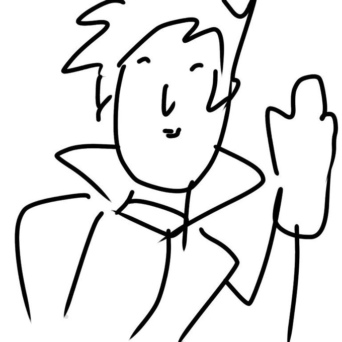 何も考えずに指で描いたガイ 