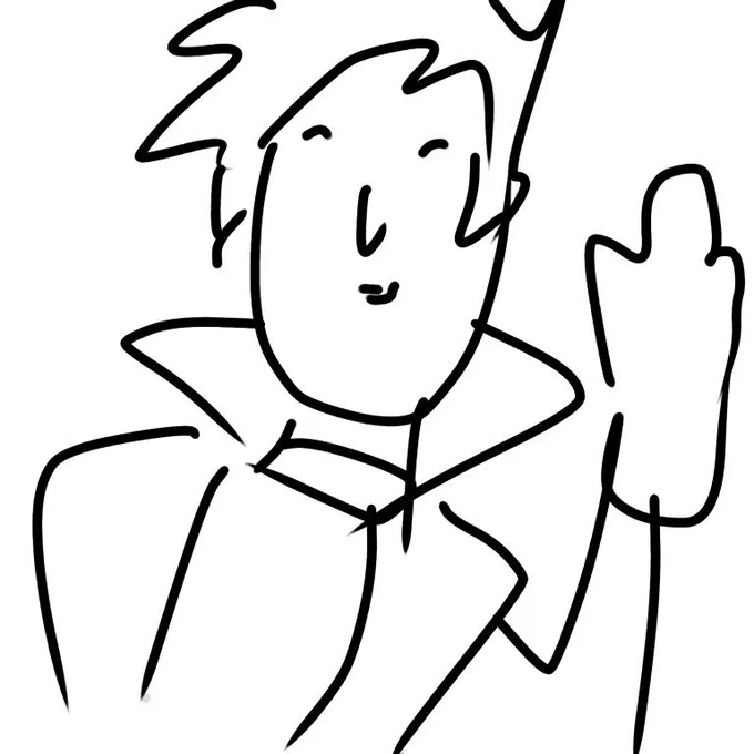 何も考えずに指で描いたガイ 