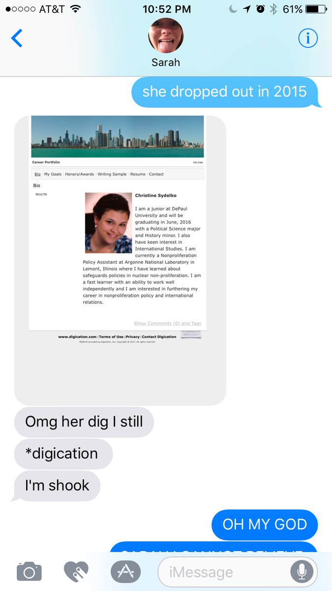 jennnagrace's tweet photo. @csydelko my friend @SarSarPete found your digication from depaul https://t.co/2FtSat8WdA