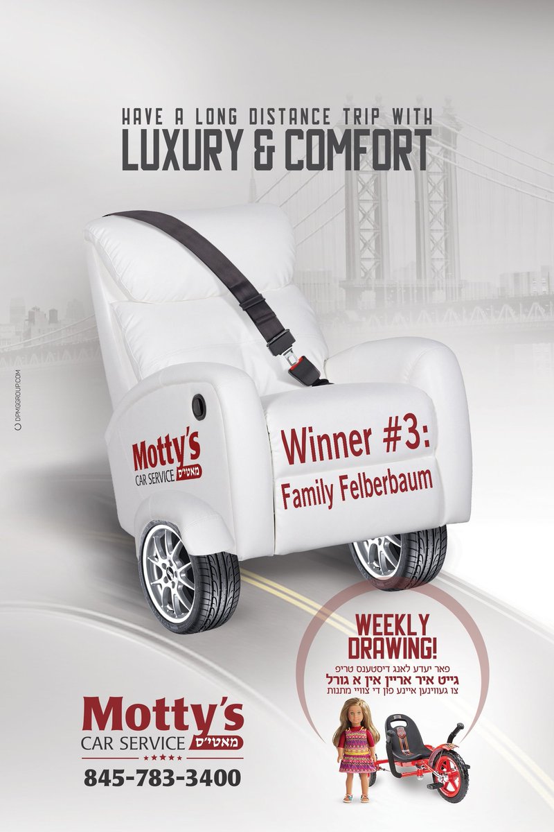 MottysCars's tweet photo. Use Mottys Car Service LD And Be An Instant Winner For A Free Local Trip (Ask From Driver). This Week Winner Is Family Felberbaum. Thank You https://t.co/wuzSi0ihEA