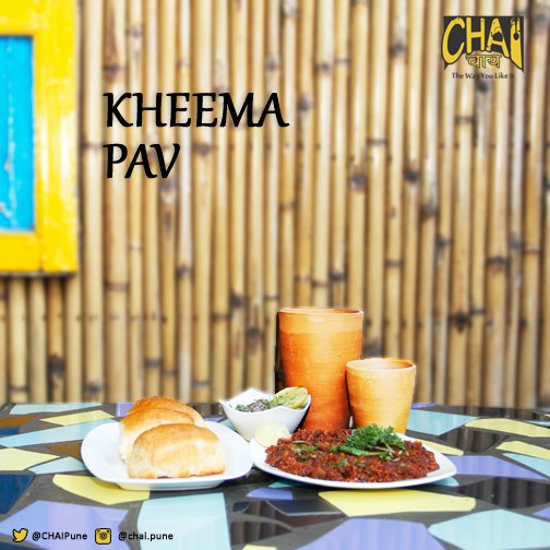 CHAIPune's tweet photo. Want something nice and full of spice? Try our #KheemaPav. Don't forget to have some refreshing #Chai after that.
#Indian #Food #Pune https://t.co/A86iiS4qiI