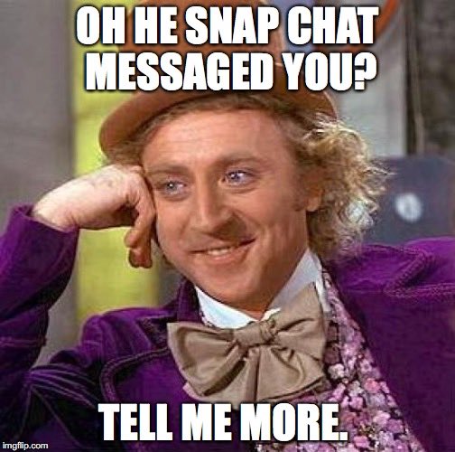 CrossCassie's tweet photo. #condescendingwillywonka #willywonka #newagedating #gettingserious #MCO435 https://t.co/Y4Hfv3HLOy