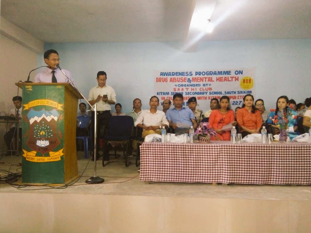 Saathi_Sikkim's tweet photo. #SaathiSikkim school in #Kitam #sikkim programme on #drugproblem #Mentalhealth @PremDasRai @sikkimgovt @UNODC_ROSA https://t.co/AjvWi35yQu