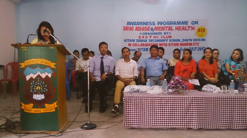 Saathi_Sikkim's tweet photo. #SaathiSikkim school in #Kitam #sikkim programme on #drugproblem #Mentalhealth @PremDasRai @sikkimgovt @UNODC_ROSA https://t.co/AjvWi35yQu