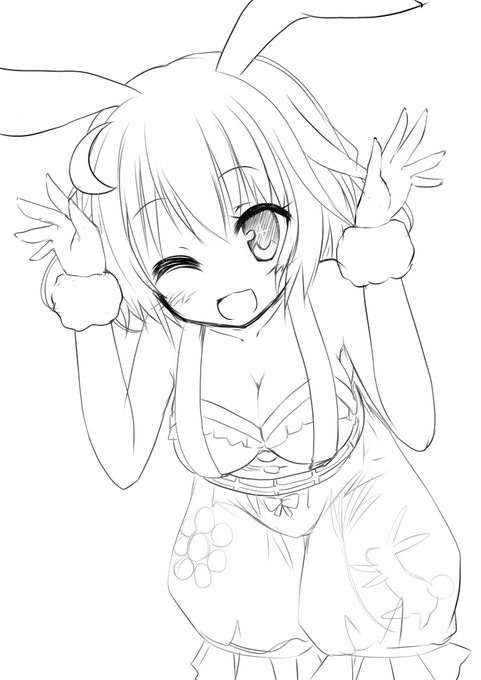 ウサギノオを描く練習。…なかなか似てくれない…
#フラワーナイトガールイラスト 