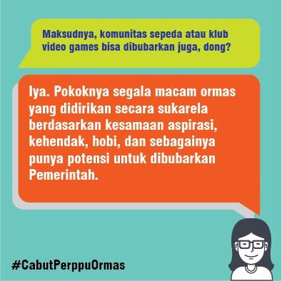KontraS's tweet photo. Sambil makan siang, kita simak tanya-jawab soal Perppu Ormas berikut ini, yuk. https://t.co/j4msv8g3AP