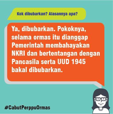 KontraS's tweet photo. Sambil makan siang, kita simak tanya-jawab soal Perppu Ormas berikut ini, yuk. https://t.co/j4msv8g3AP
