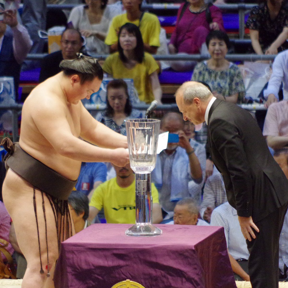 1985年　千代の富士　アラブ首長国連邦友好杯　トロフィー　レプリカ　記念品 1985年 千代の富士 アラブ首長国連邦友好杯 トロフィー レプリカ