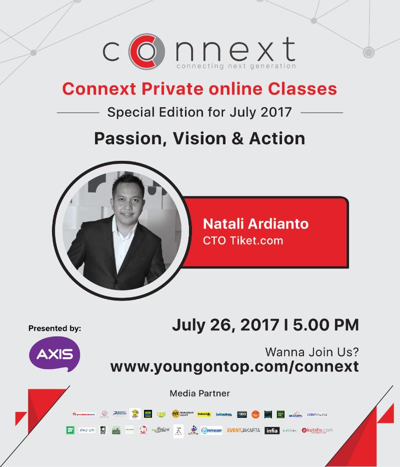 connextid's tweet photo. Connext feat. Natali Ardianto (CTO https://t.co/mhjNX1er28) 26 Juli | Daftar di https://t.co/3FixySIxsx | Diskon 50% untuk Pengguna AXIS https://t.co/vU2IXuWwH0