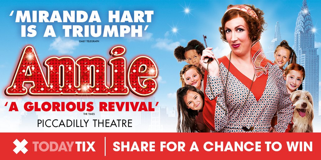 TodayTixUK's tweet photo. RT to WIN a pair of tickets to see classic family favourite @AnnieMusicalUK! T&amp;Cs: https://t.co/IF6NYhgNiy #TTGiveaway https://t.co/0266bKrSe7