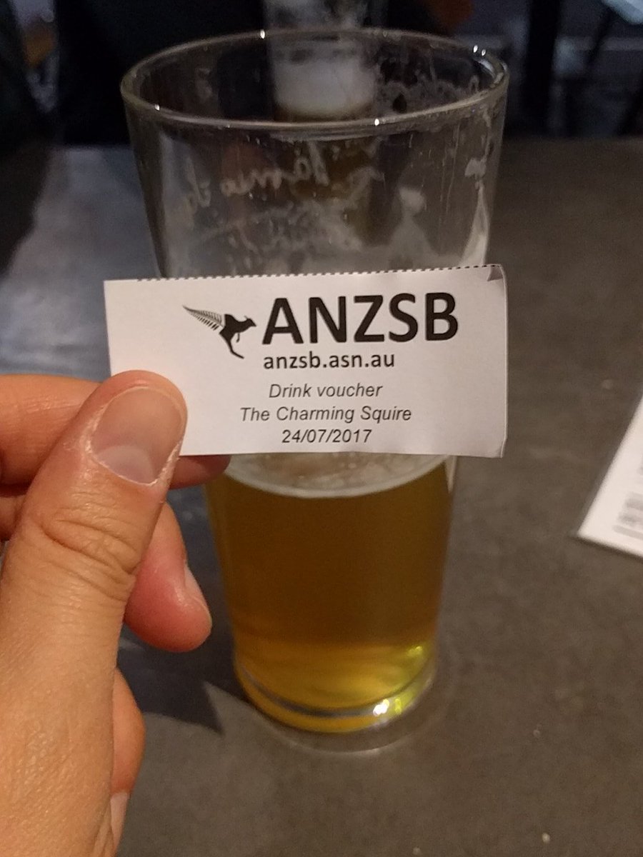 pzcld's tweet photo. @ANZSB ready for some post conference drinks! https://t.co/JqUbWuCnR6