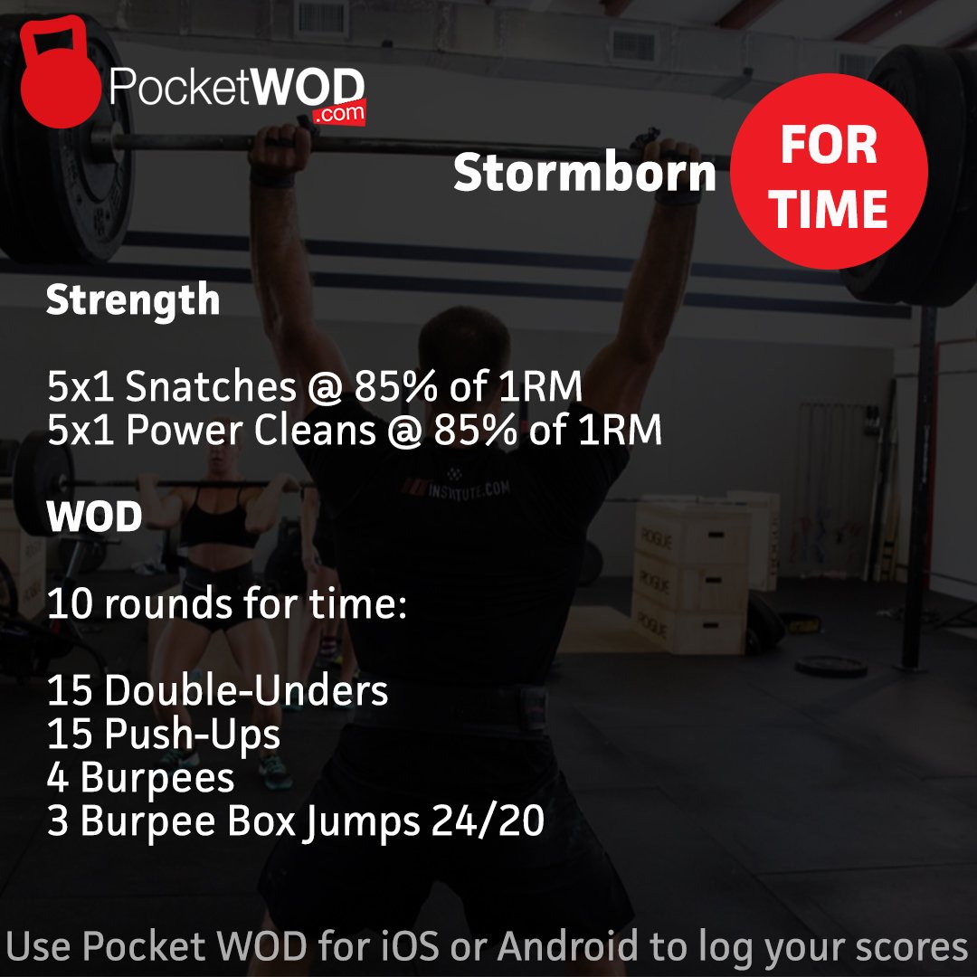 PocketWOD's tweet photo. #PocketWOD workout of the day. Scale as needed. Tag us + use #PocketWODme under your workout photos/videos, get them reposted on our page https://t.co/ps0MasGiTK