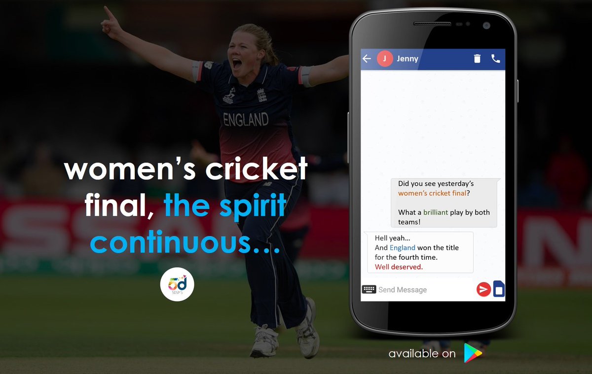 fiveDSMS's tweet photo. Congrats England. Be proud ladies. #WWC17Final.
Still in celebration mood. See this chat on #5DSMS.
Get the app - https://t.co/beTP9DSUFv https://t.co/cJwRvBk7Hh