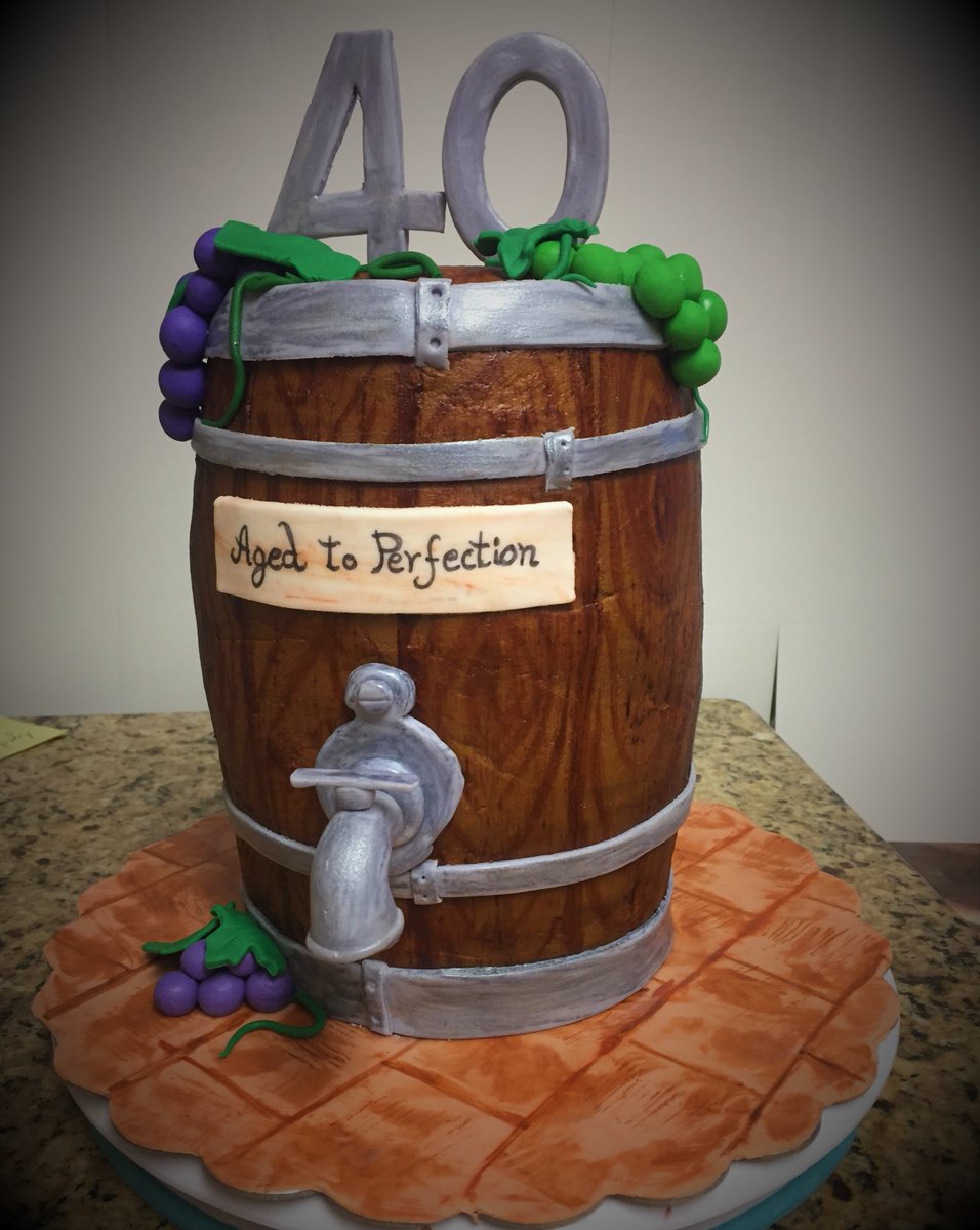 CakesnDecors's tweet photo. A hand painted wine barrel (Buttercream) with some fondant work.
P.S(Made this cake out of a pic my customer sent; not my original design.) https://t.co/E7CL6m8fUS