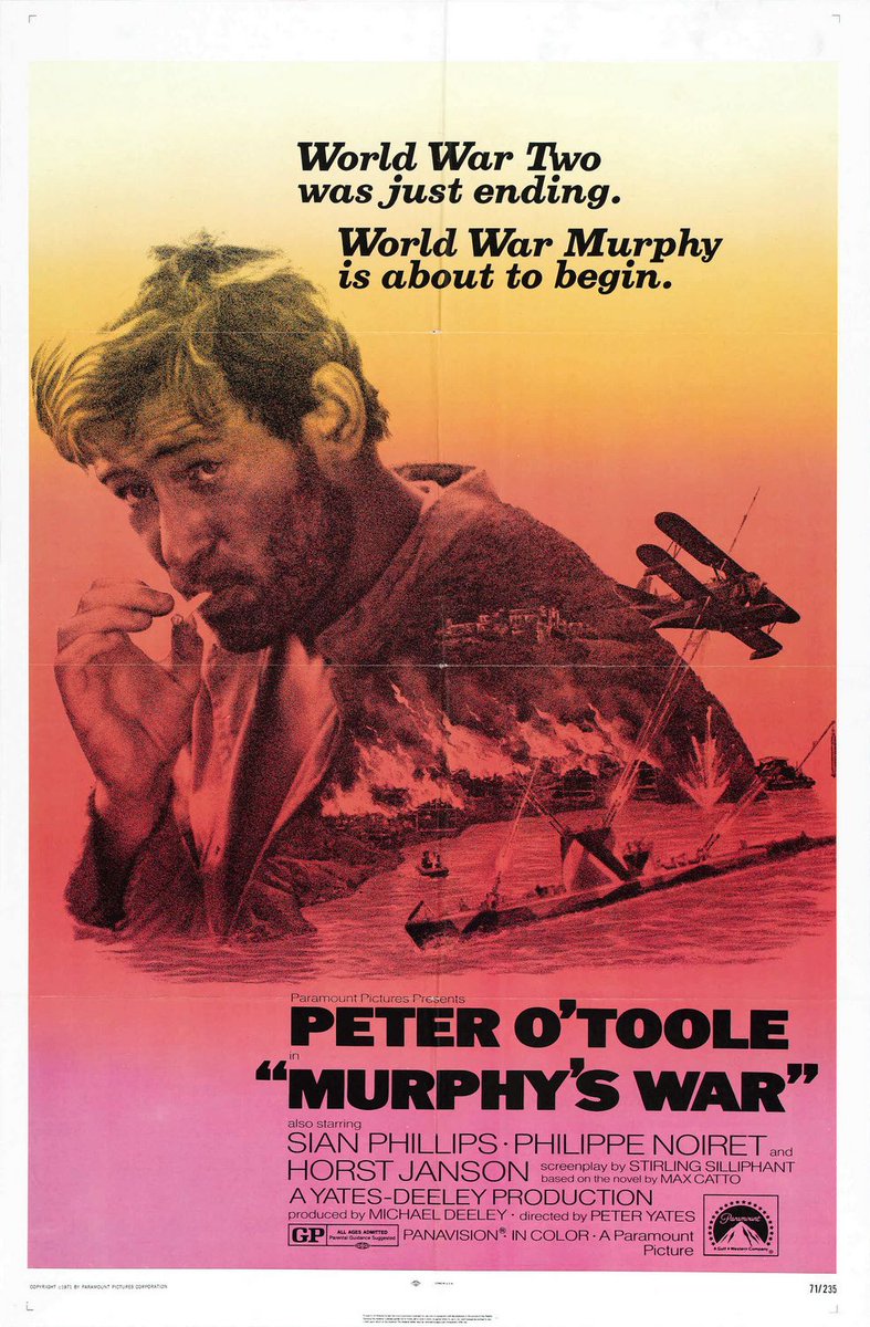 concionator's tweet photo. #MurphysWar de #PeterYates está situada hacia el final de la WWII y en un margen lejano a la acción, por el río Orinoco. Murphy es un Ahab. https://t.co/1zhYzvbku5