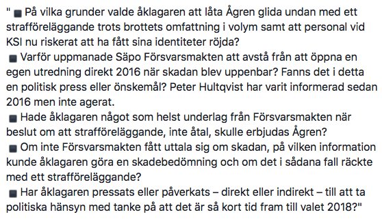 ledarsidorna_se's tweet photo. Sammanställning av de frågor jag har till @SwedishPM om det blir en öppen presskonferens i Stockholm idag och om jag möjlighet. https://t.co/OYrc6xTyZq