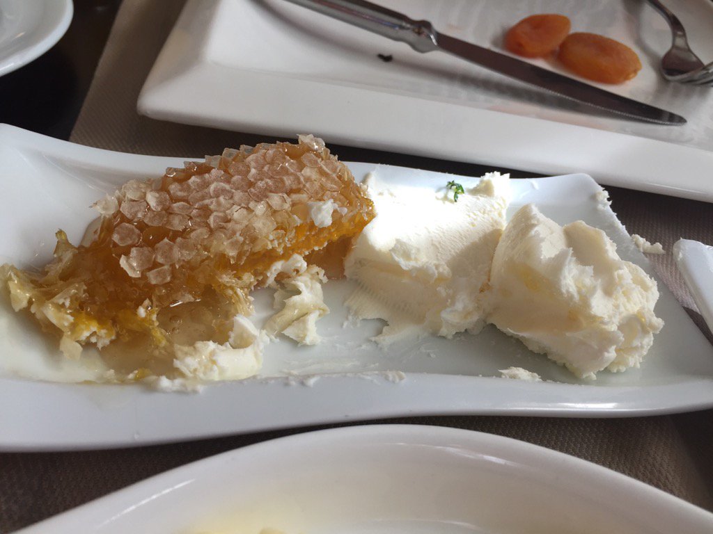 CH59RVS's tweet photo. Turkish breakfast. So so nice but gotta be bad for you #kamak? https://t.co/HLFMXHimSv