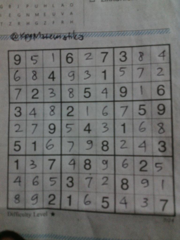 KpgMatematika's tweet photo. @KompasKlasika #TantanganSudoku hari Senin, 24 Juli 2017 #Klasika1 https://t.co/lsvpHaLumq