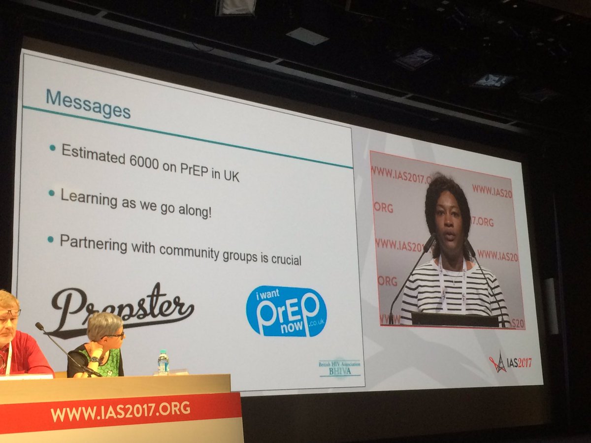 drjanenicholls's tweet photo. Partnering with community groups is crucial #PrEP Nneka Nwokolo #IAS2017 https://t.co/sffGIdSV8w