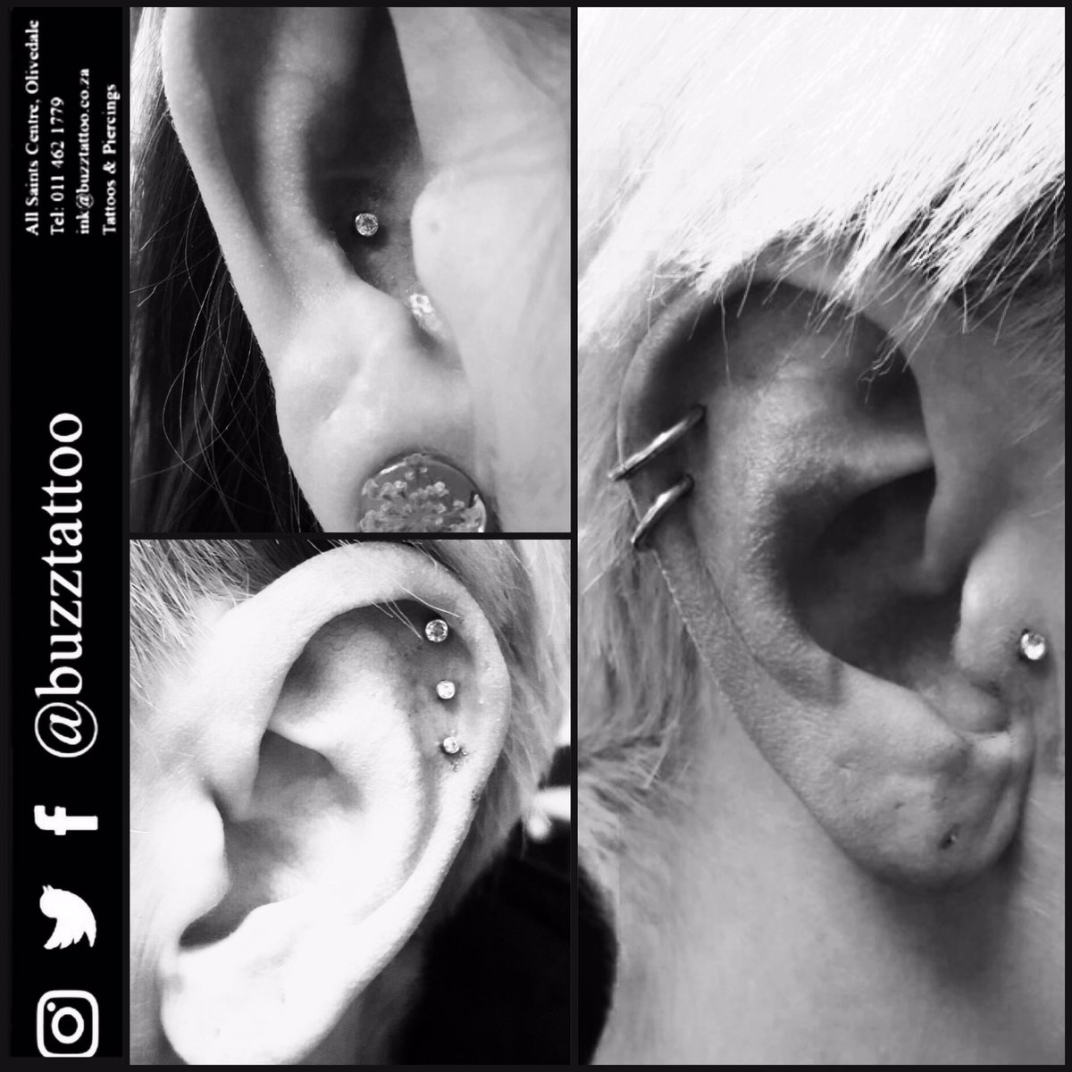 BuzzTattoo's tweet photo. Piercings by Dwane. #piercing #helix #conch #piercings #modifyme #buzztattoo #johannesburg #southafrica #piercingstudio #awesomeclients https://t.co/CX6EFIwUxA