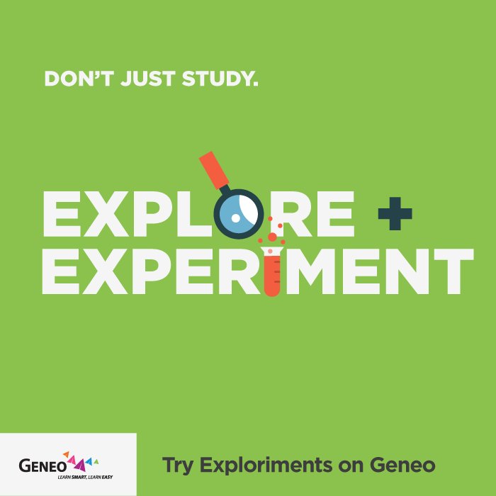 Geneo_in's tweet photo. #Exploriments are #simulation-based #learning modules on #Geneo that make #concepts interactive & interesting. https://t.co/KadijA8bnH https://t.co/gZJW2WR0OB