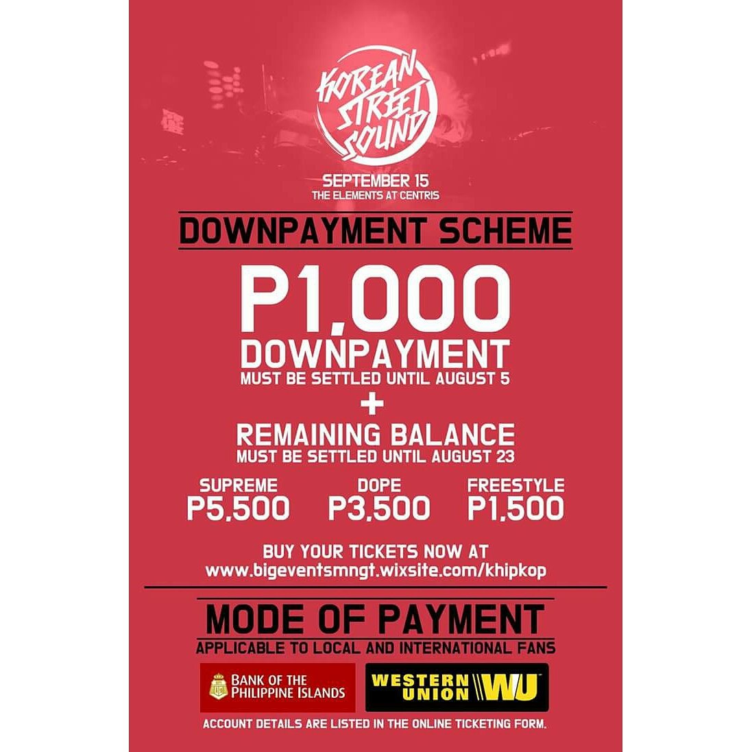 KHIPHOPPH's tweet image. DOWNPAYMENT SCHEME #KOREANSTREETSOUND2017