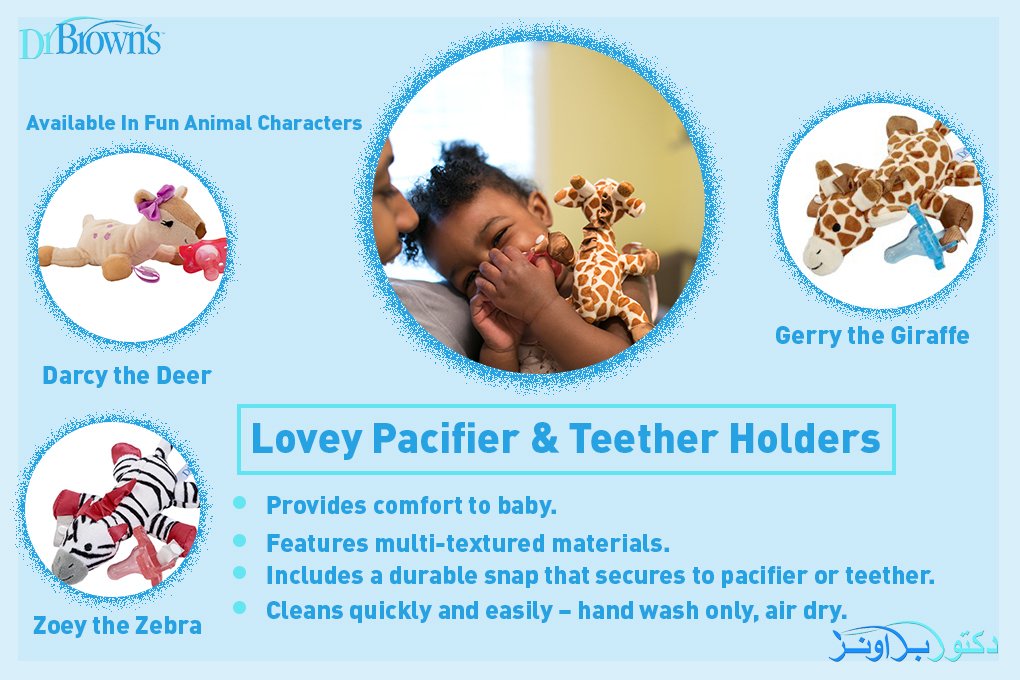 dr_gcc's tweet photo. @ Dr. Brown’s Lovey pacifier and teether holders are cozy plushies that fit all Dr. Brown’s pacifiers/teethers as well as other brands. https://t.co/9XlkHZAQlw