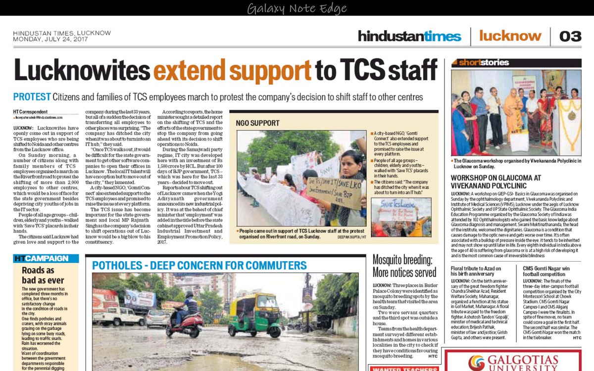 Oliver056's tweet photo. Lucknowites extent support to TCS techies @SaveTCSPlease #savetcslucknow #savetcslko #savetcs https://t.co/GlpNkB7WTU