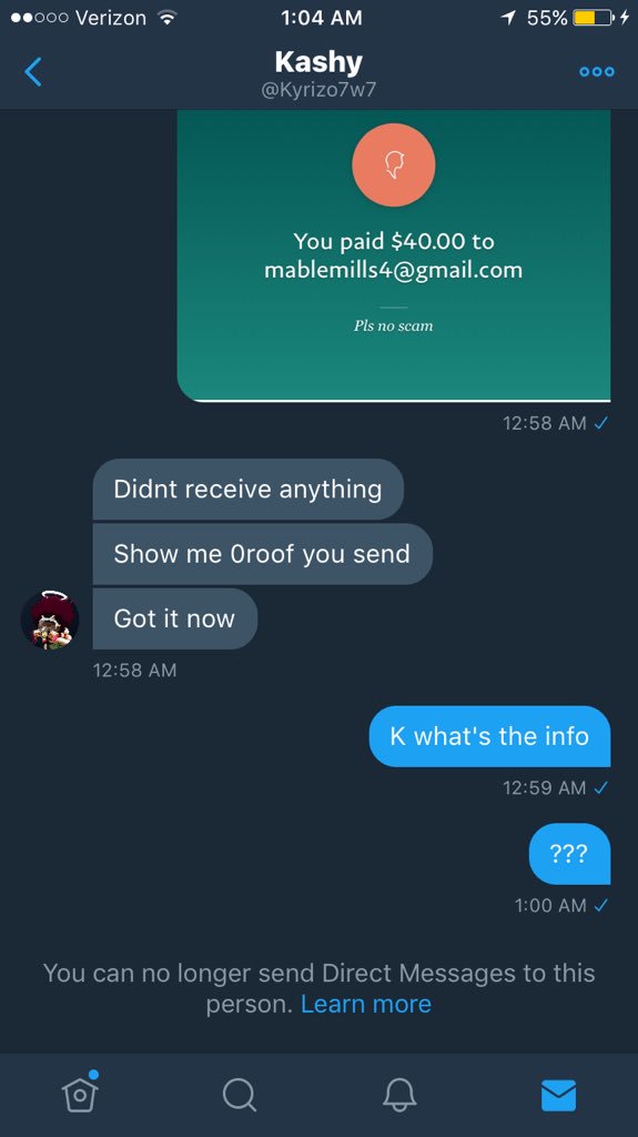 monkey_0102's tweet photo. @Kyrizo7w7 He's a scammer. https://t.co/A7LE7kzmVp