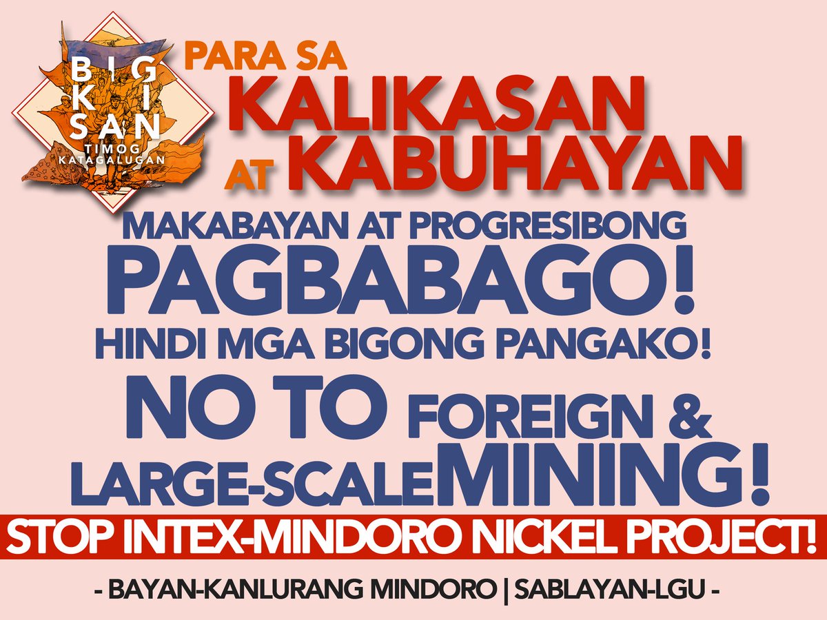 KALASMINA's tweet photo. Sigaw ng mga Mindoreño: Reaffirm our stand vs foreign, largescale mining! https://t.co/JCU1muHu51