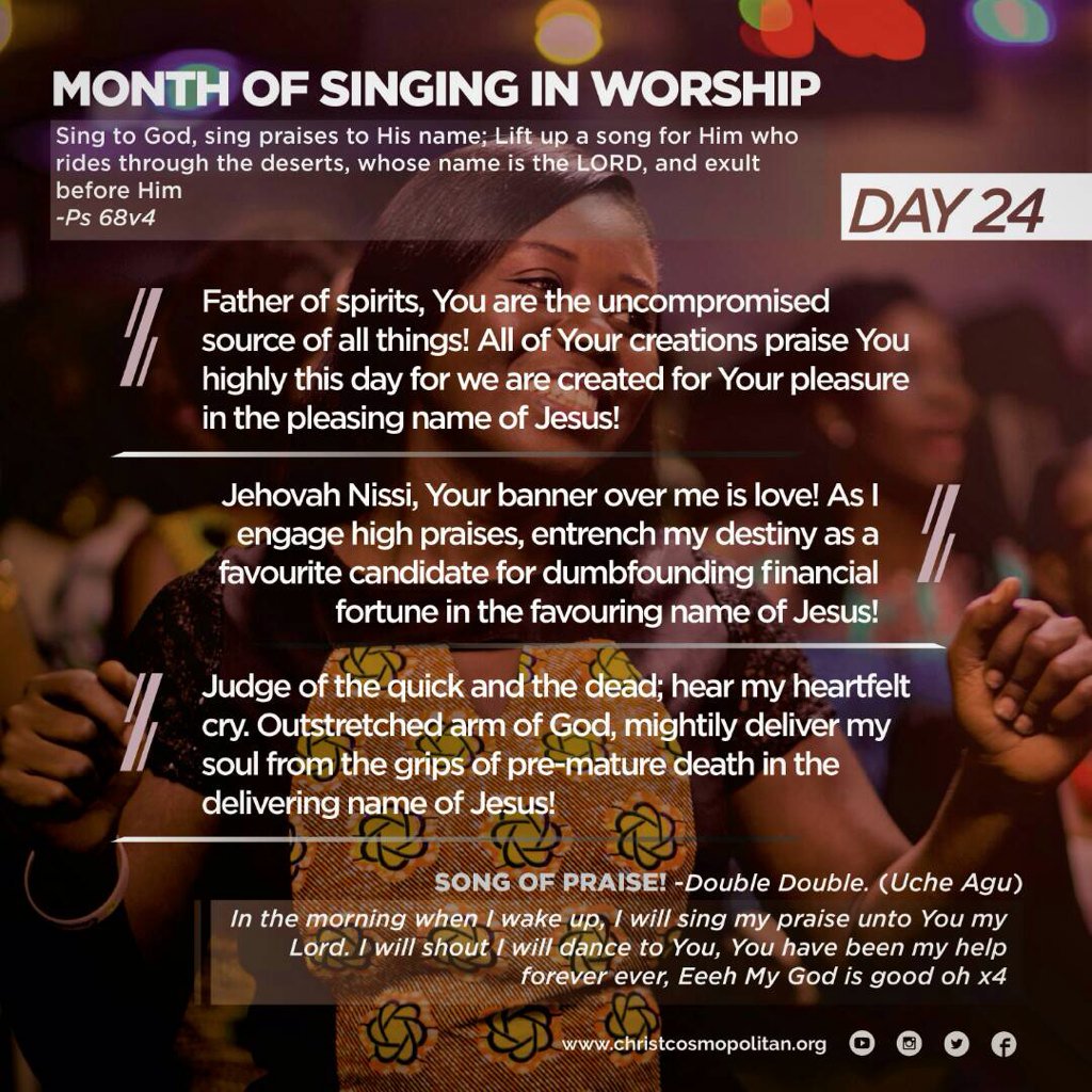 ChristCosmoInc's tweet photo. #CCI
#July2017
#MonthOfSingingInWorship
#SuddenMiracle
#ImmediateBreakthrough
#TestimoniesJustLikeThat https://t.co/7hEBG2Co0w