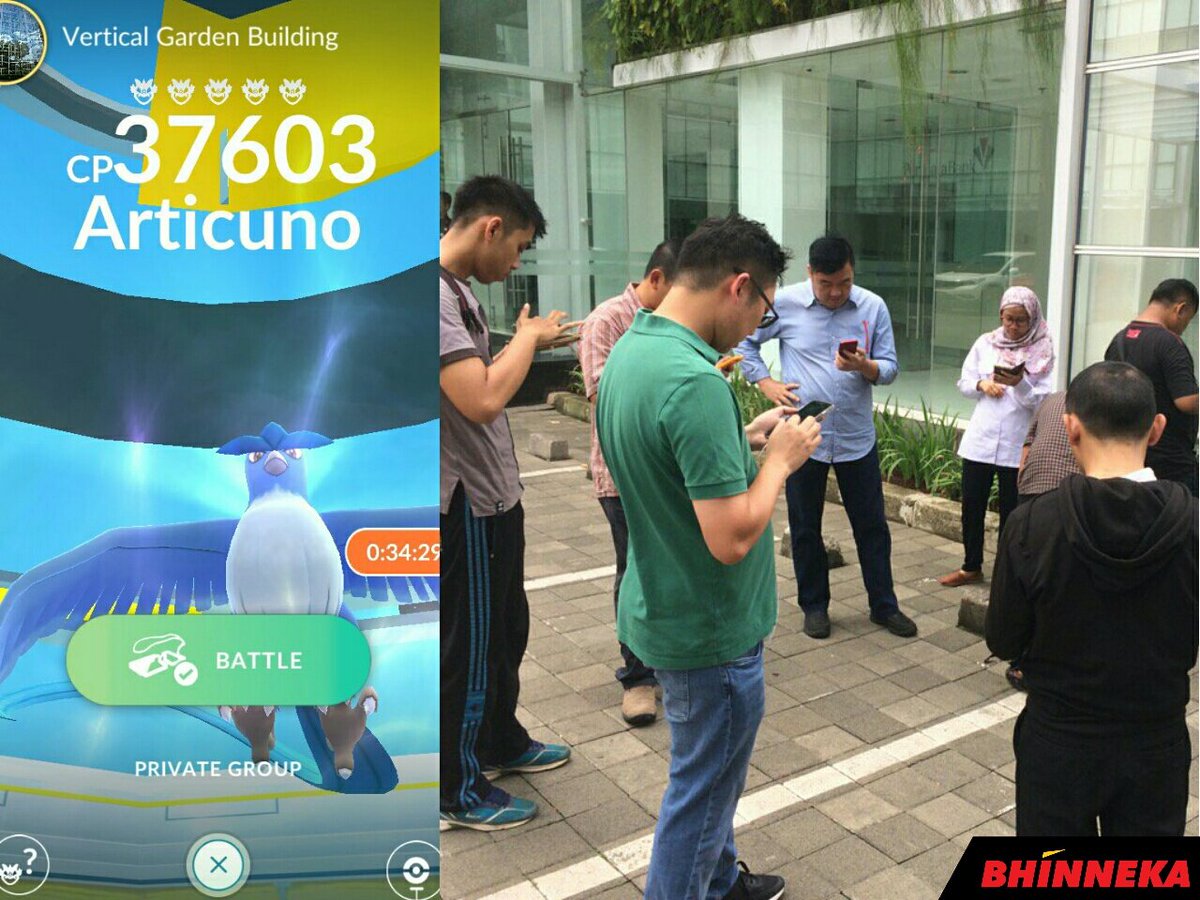 bhinneka's tweet photo. Surprised! Kantor @bhinneka kedatangan Articuno, legendary Pokemon! Semua lgs ngumpul, trmsk Pak Hendrik Tio, CEO Bhinneka #AsliBikinTenang https://t.co/BVBtQIUzWz