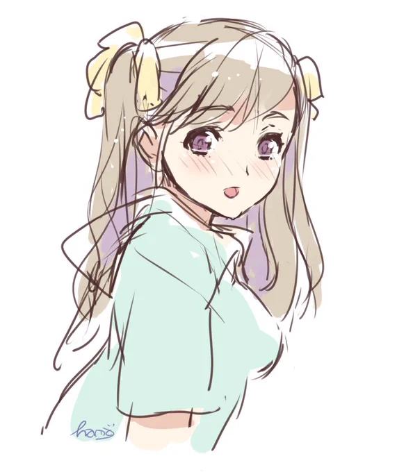 過去ラクガキ(描:2014年7月25日)顔練習🌞 
