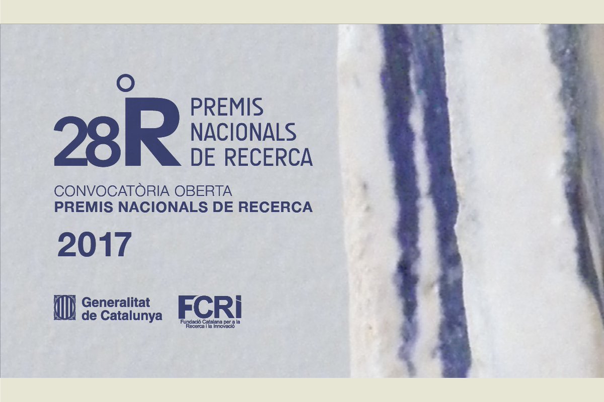 fcri_cat's tweet photo. 🔔28a ed. dels #Premis Nacionals de #Recerca 🔬. Presentació de candidatures 🗓️ fins al 29/09. Bases a ➡️ https://t.co/DSL3JiTH5V #PNR2017 https://t.co/f77RPrTVRa