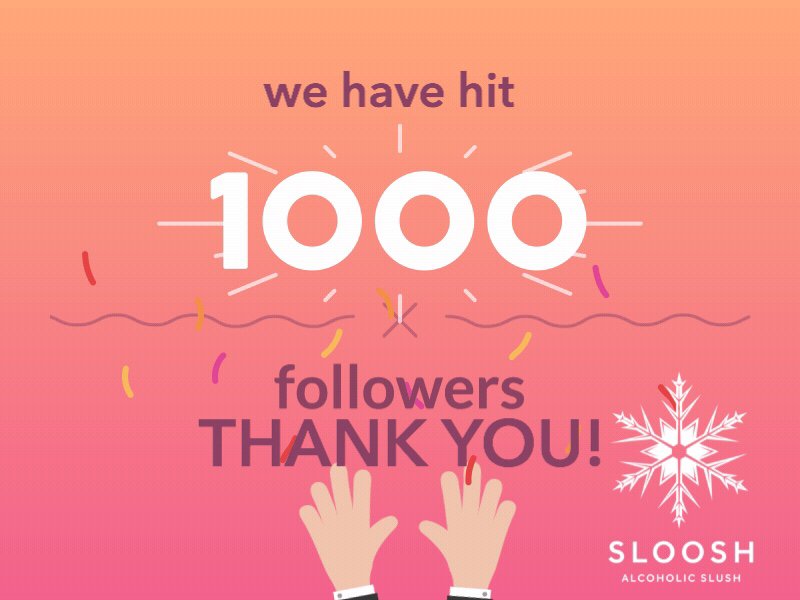SlooshDrinks's tweet photo. Word is spreading FAST! Thank you so much. Head on down to #princearthurshoreditch this fri/sat 2for1 from 6-8pm to celebrate!#sloosh #1000 https://t.co/UafGGCw8T9