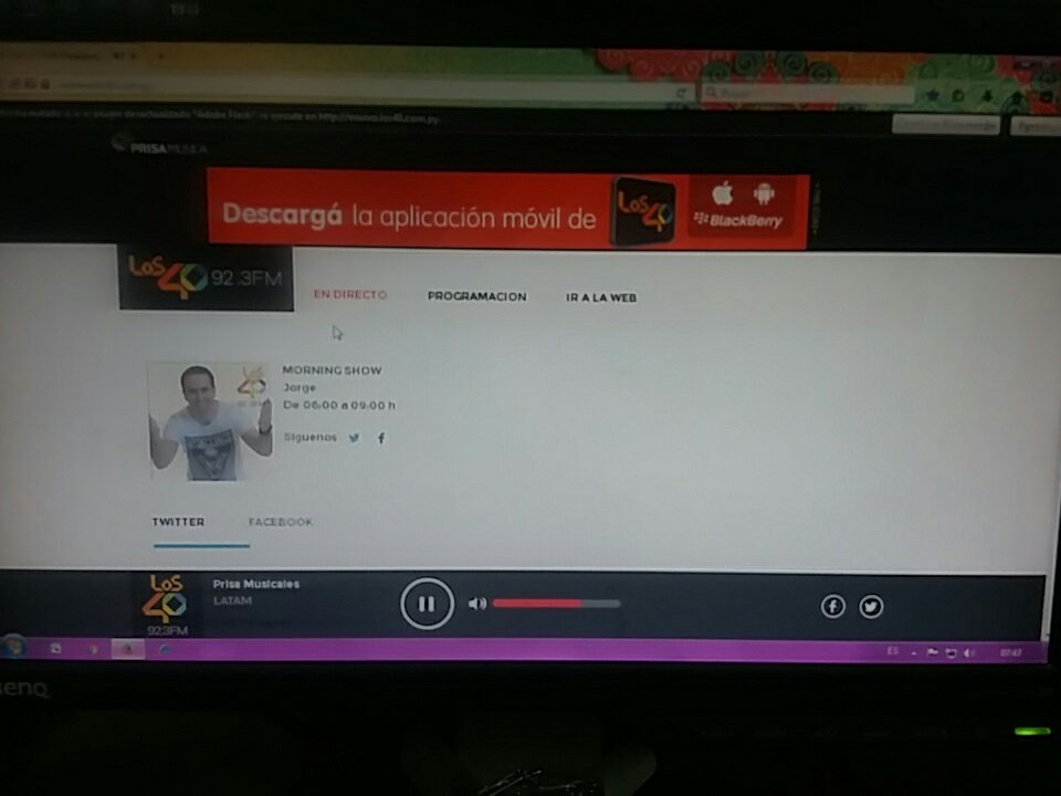 daeli97's tweet photo. @los40Paraguay @jorgeheisecke Bueeeeeen diaaaaa Jorgeeee!!!!! Escuchandolos como siempre desde el trabajo a través de la web❤😍 #los40py los beeeest❤ https://t.co/kQiNSD3Rl4