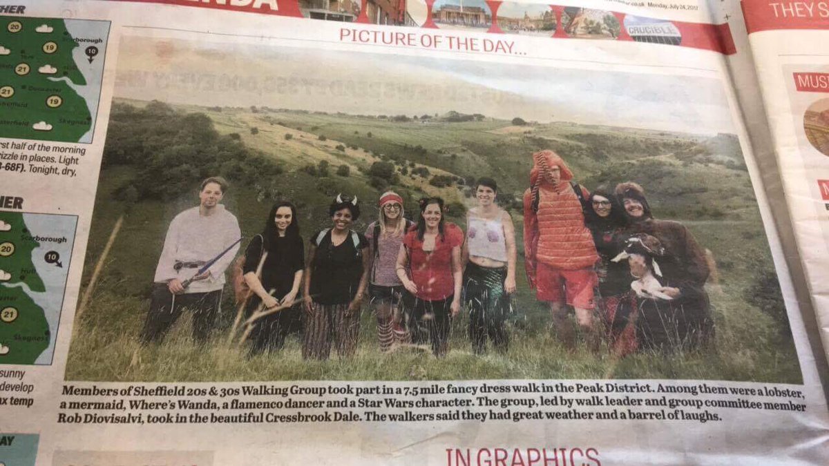 Sheff Walking Group (@sheffwalkgroup) on Twitter photo Hooray!! We are in <a href="/SheffieldStar/">The Star, Sheffield</a> again today as Picture of the Day! This time it's a shot from our fancy dress walk! Take a look at page 2! Hooray!! We are in <a href="/SheffieldStar/">The Star, Sheffield</a> again today as Picture of the Day! This time it's a shot from our fancy dress walk! Take a look at page 2!