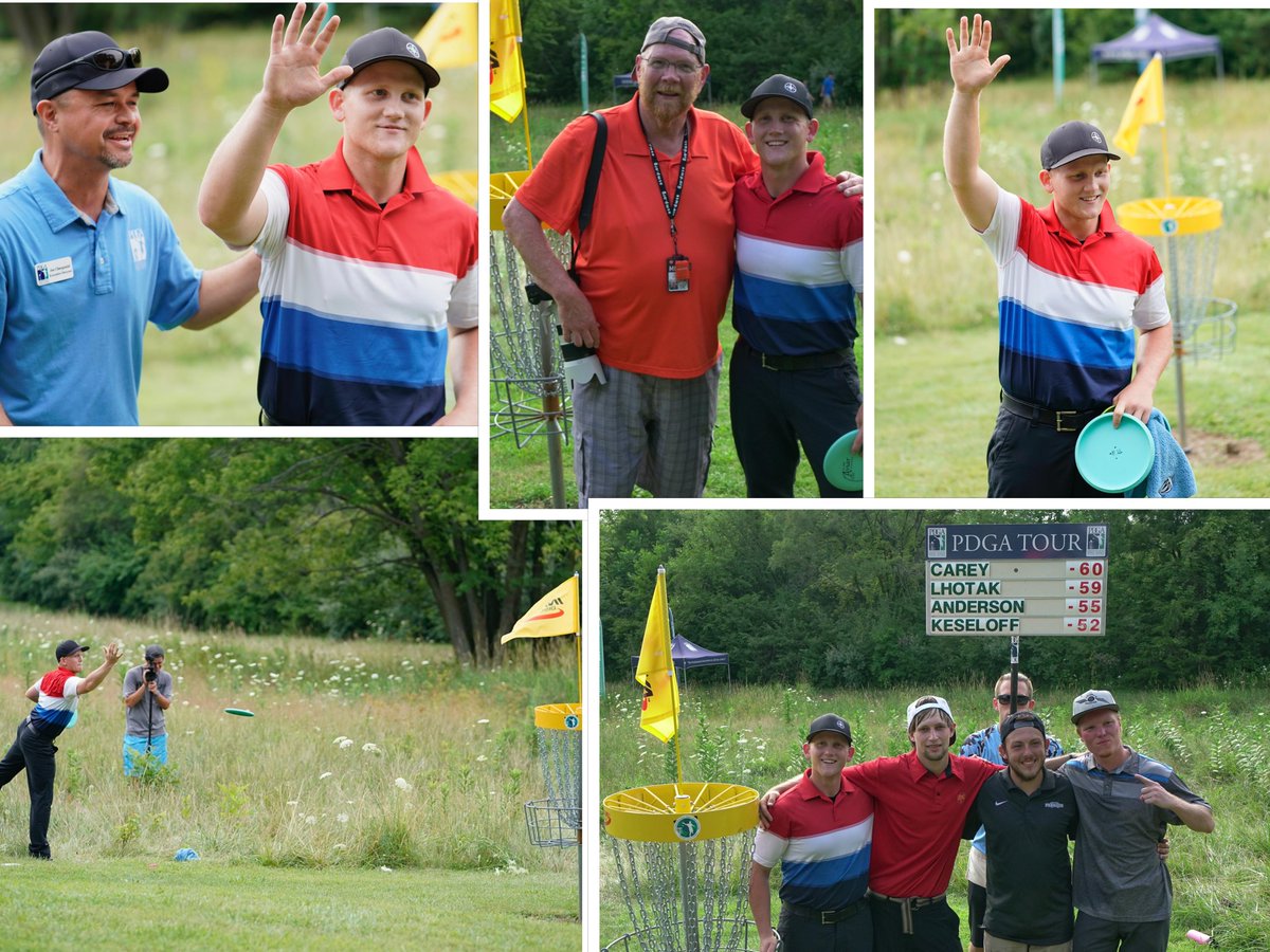 wgwgdotorg's tweet photo. @gardnerwebb
 alum AJ Carey earns a win at the #PDGA Disc Golf World Championships. Photos by Bob Carey https://t.co/Dye6EGlGiE #GWUPride https://t.co/6wlWLs8r47
